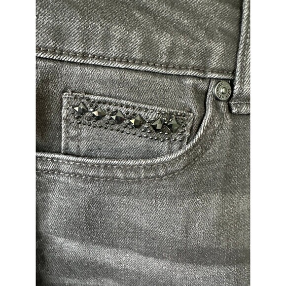 NWT OAT New York High Rise Relaxed Straight Embellished Jewels Denim Jeans 25 - Picture 5 of 7